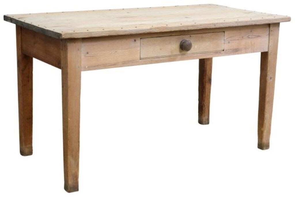 Appraisal: English Victorian pine kitchen table late th c tabletop comprised