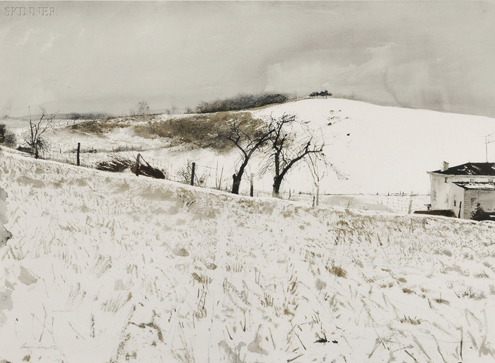 Appraisal: Andrew Wyeth American - Fence Line edition of published by