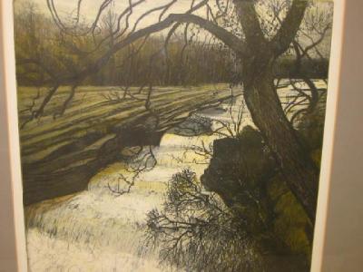 Appraisal: PIERS BROWNE Lower Force Aysgarth coloured etching limited edition signed