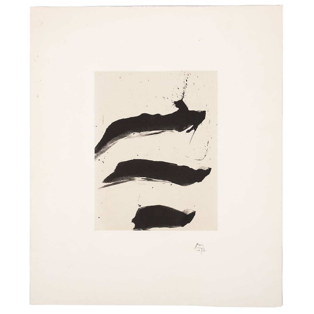 Appraisal: Robert Motherwell Nocturne VII lithograph American - From Octavio Paz