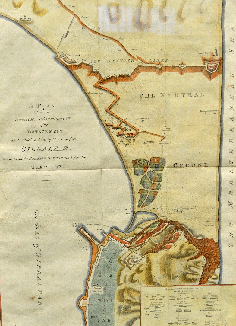 Appraisal: GIBRALTAR - A Plan of the Batteries Erected before Gibraltar