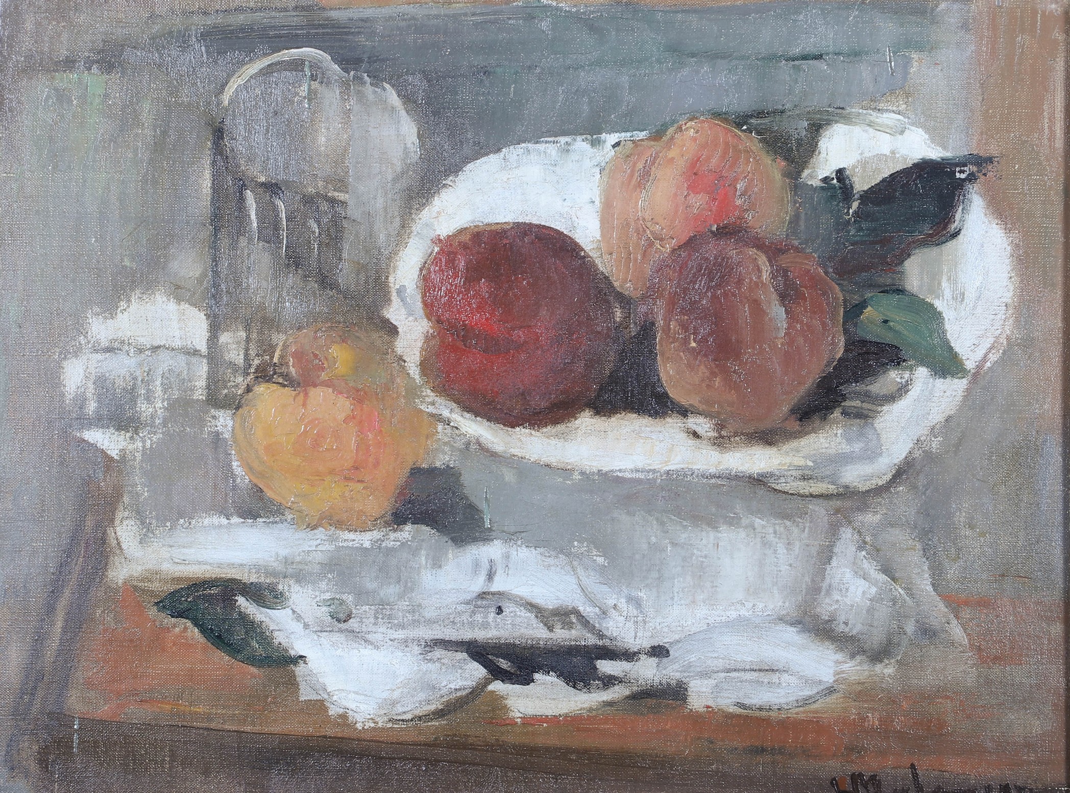 Appraisal: Henri Malancon French - Still Life Painting oil on canvas