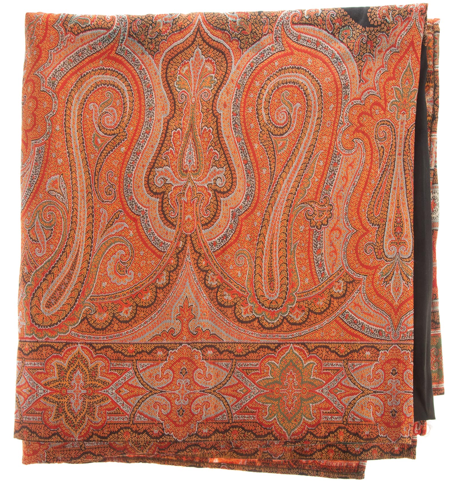 Appraisal: VINTAGE PAISLEY SCARF Approximately ft x ft