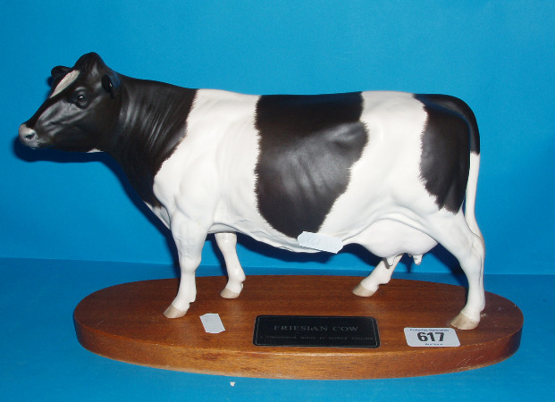 Appraisal: Freisian Cow On Plinth A Satin Matt