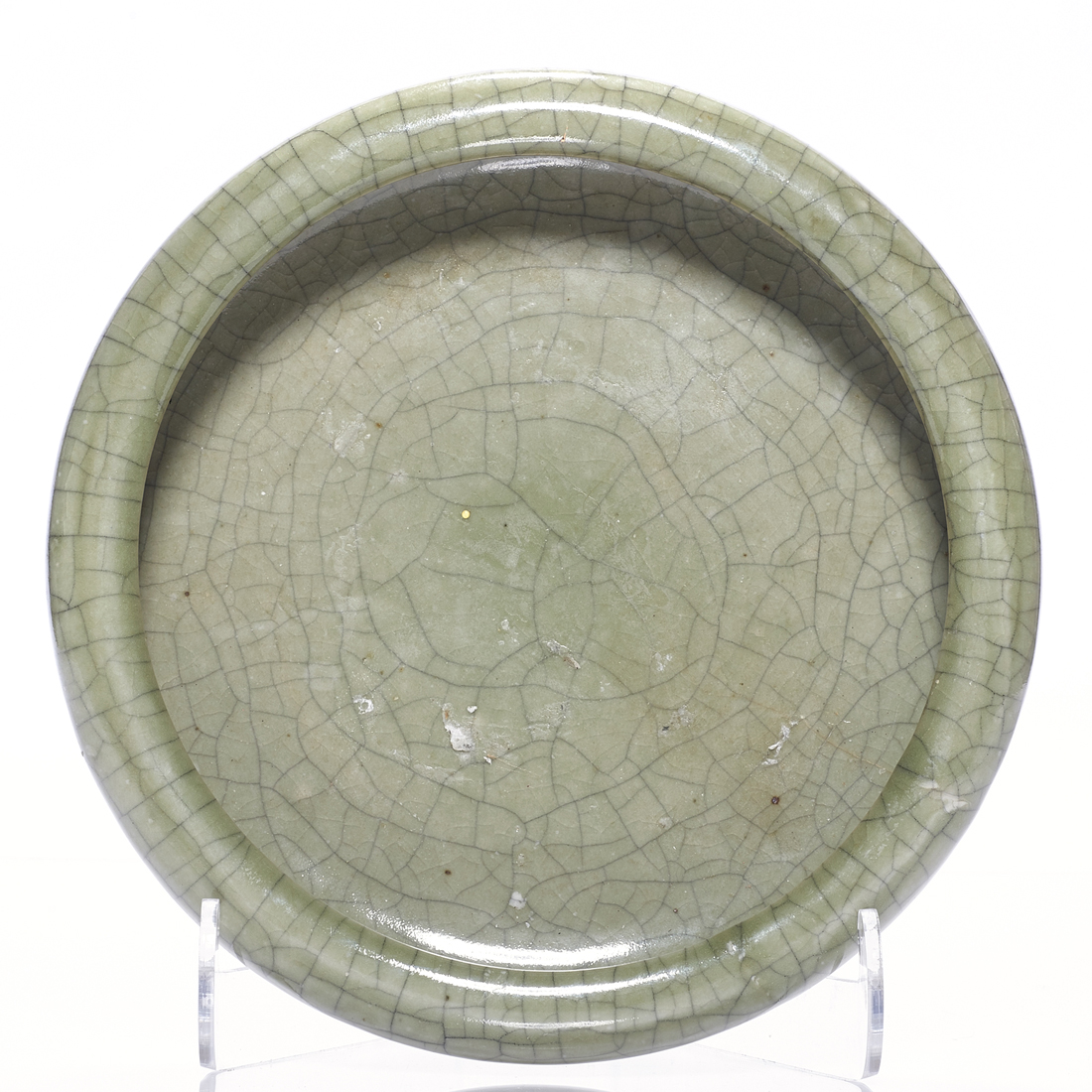 Appraisal: CHINESE CRACKLE GLAZED LOW BOWL Chinese crackle glazed low bowl