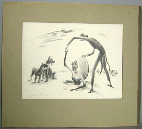 Appraisal: Harold Zimmerman pencil signed lithograph x