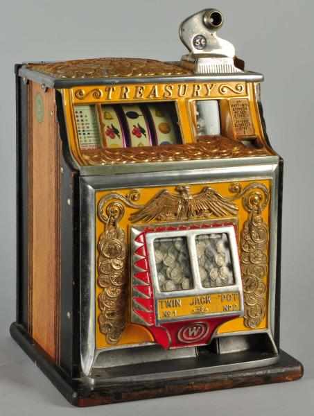 Appraisal: Watling Treasury Slot Machine Description Working Fabulous original condition Gold