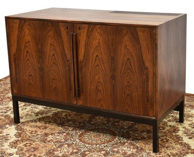 Appraisal: Danish mid-century modern rosewood bar cabinet designed by Sigvard Bernadotte