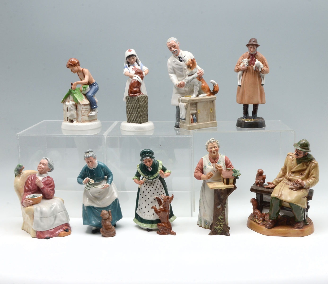 Appraisal: PC ROYAL DOULTON FIGURINES ''As Good as New'' Childhood Days