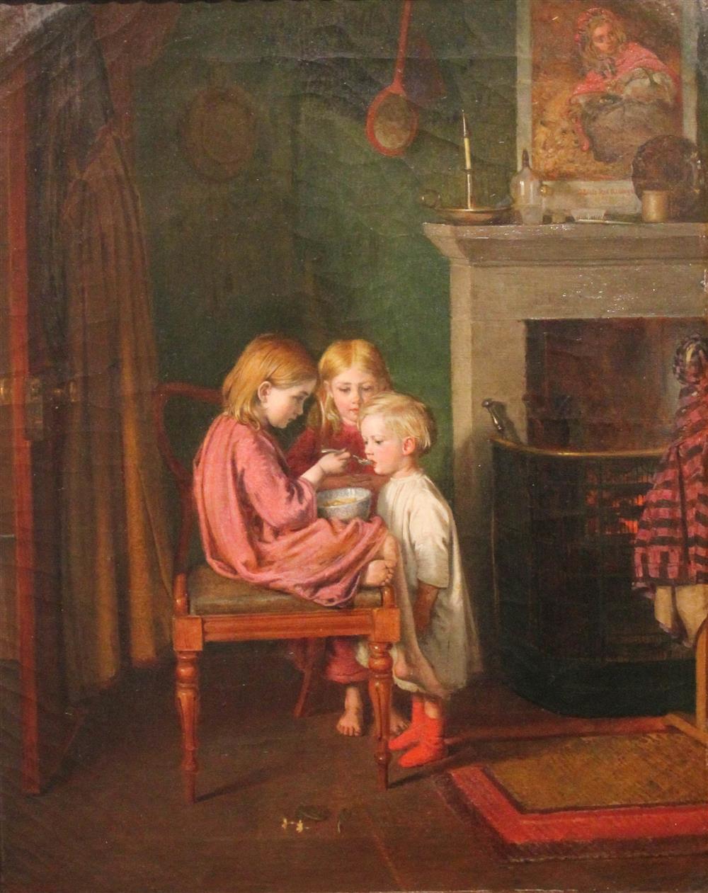 Appraisal: HENRY HETHERINGTON EMMERSON BRITISH - IN THE NURSERY Oil on