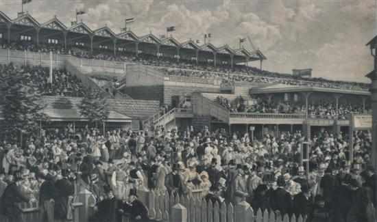 Appraisal: Carl Kahler - The Betting Ring at Flemington photogravure x