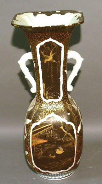 Appraisal: Oriental porcelain vase h top dia