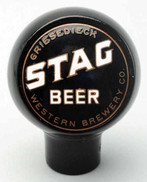 Appraisal: Stag Beer Tap Knob Griesedieck Western Brewery Company Clean and