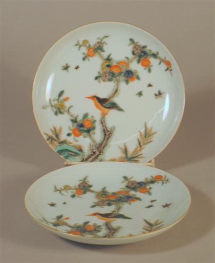 Appraisal: Pair of Chinese famille rose dishes guangxu six character mark