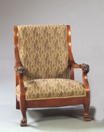 Appraisal: American Late Victorian Carved Mahogany Armchair fourth quarter th century