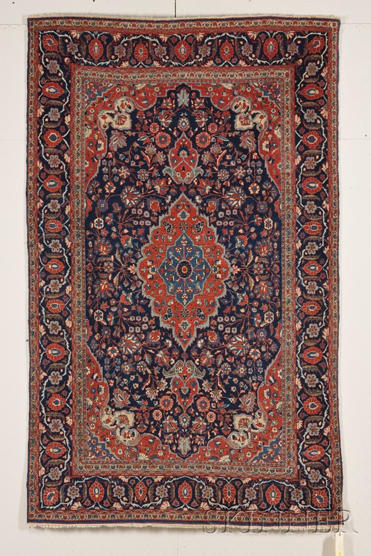 Appraisal: Kashan Rug Central Persia second quarter th century ft x