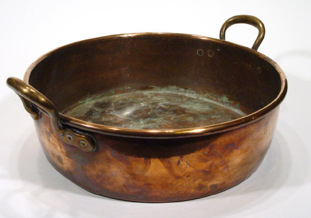 Appraisal: Large Victorian copper two handled pan cm long