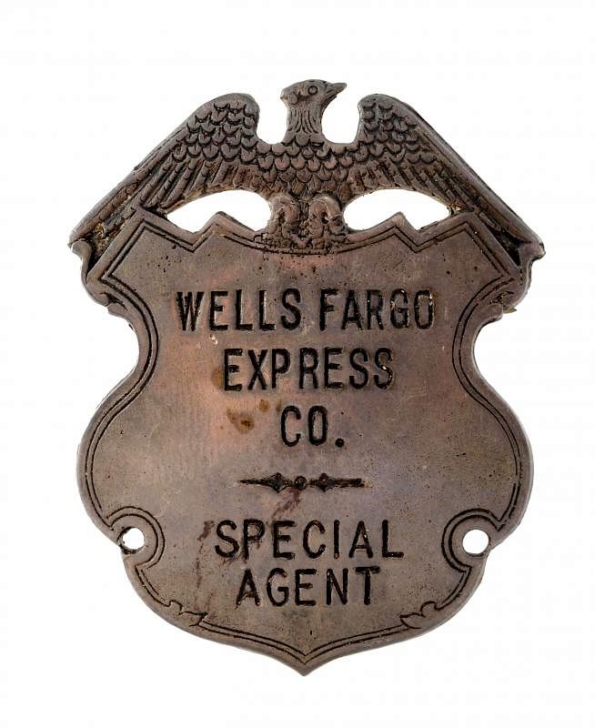 Appraisal: Wells Fargo Express Co Special Agent Badge Circa Features eagle