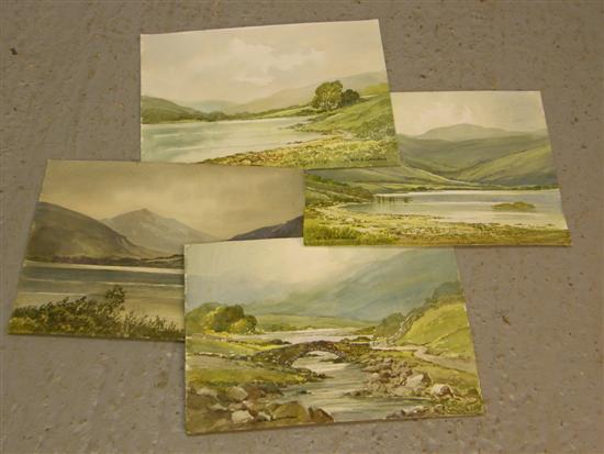 Appraisal: Keith Burtonshaw four watercolours of the Lake District two Watendlath