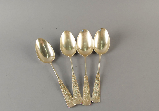 Appraisal: Four Fontainebleau Tablespoons by Gorham not monogrammed Provenance Estate of