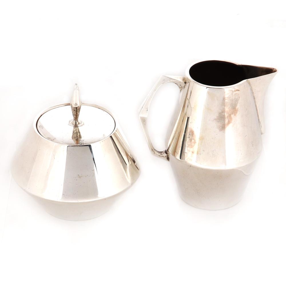 Appraisal: GIO PONTI FOR REED BARTON STERLING SILVER 'DIAMOND' PATTERN MID