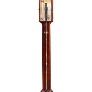 Appraisal: A Regency Mahogany Barometer M Woller Birmingham Circa Height inches