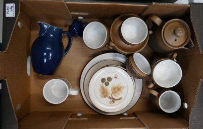 Appraisal: A collection of Denby ironstone dinnerware with leaf decoration