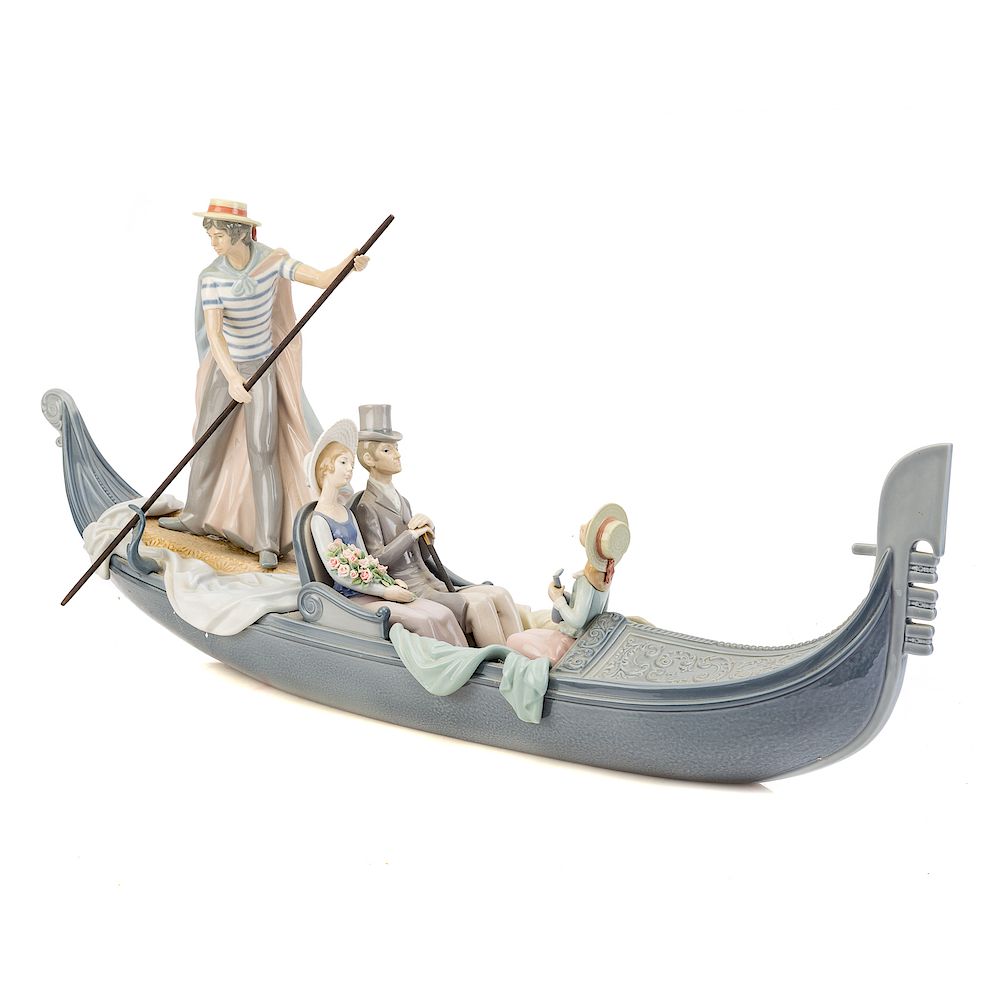 Appraisal: Lladro porcelain group In The Gondola impressed includes original certificate