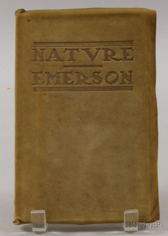 Appraisal: Ralph Waldo Emerson Nature Elbert Hubbard suede bound