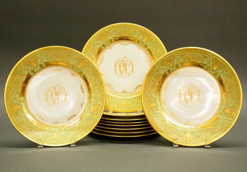 Appraisal: Dresden service plates A set of ten early th century