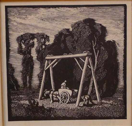 Appraisal: LIONEL LINDSAY THE SIDING WOODCUT UNSIGNED