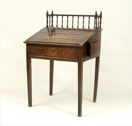 Appraisal: Victorian Walnut Schoolmaster's Desk x x in