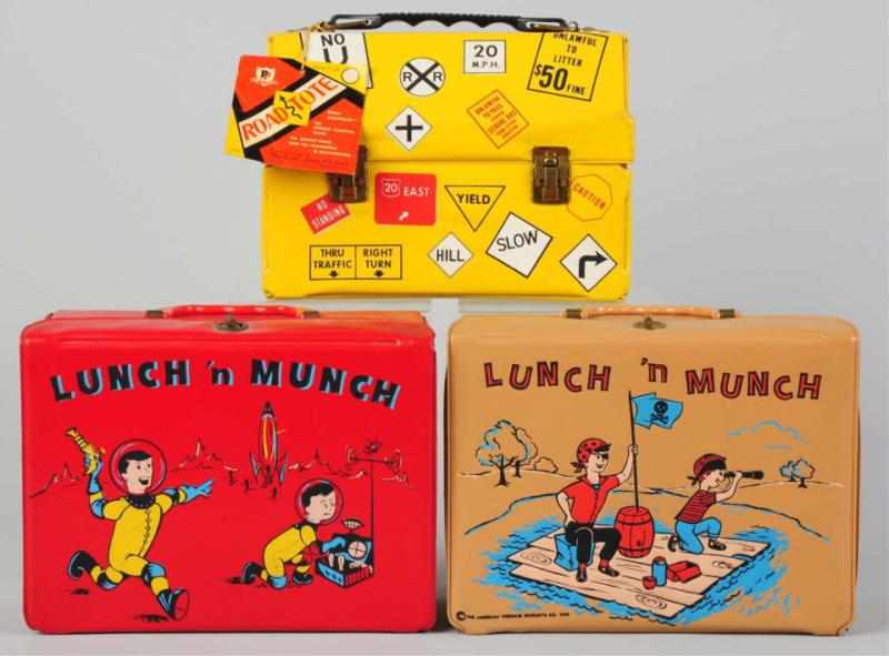 Appraisal: Lot of Vintage Vinyl Lunch Boxes Made by Prepac Inc