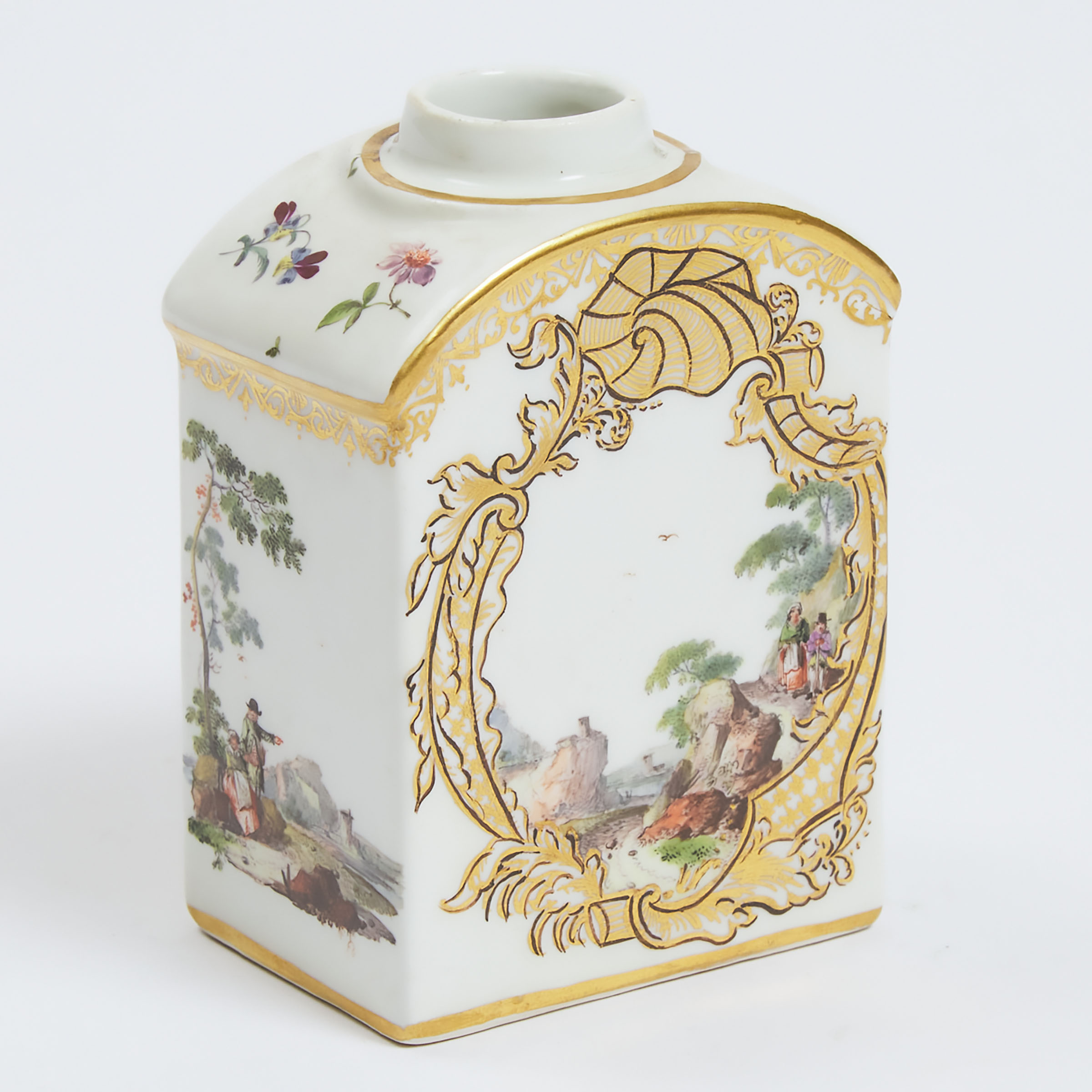 Appraisal: Meissen Tea Caddy c - height in cm