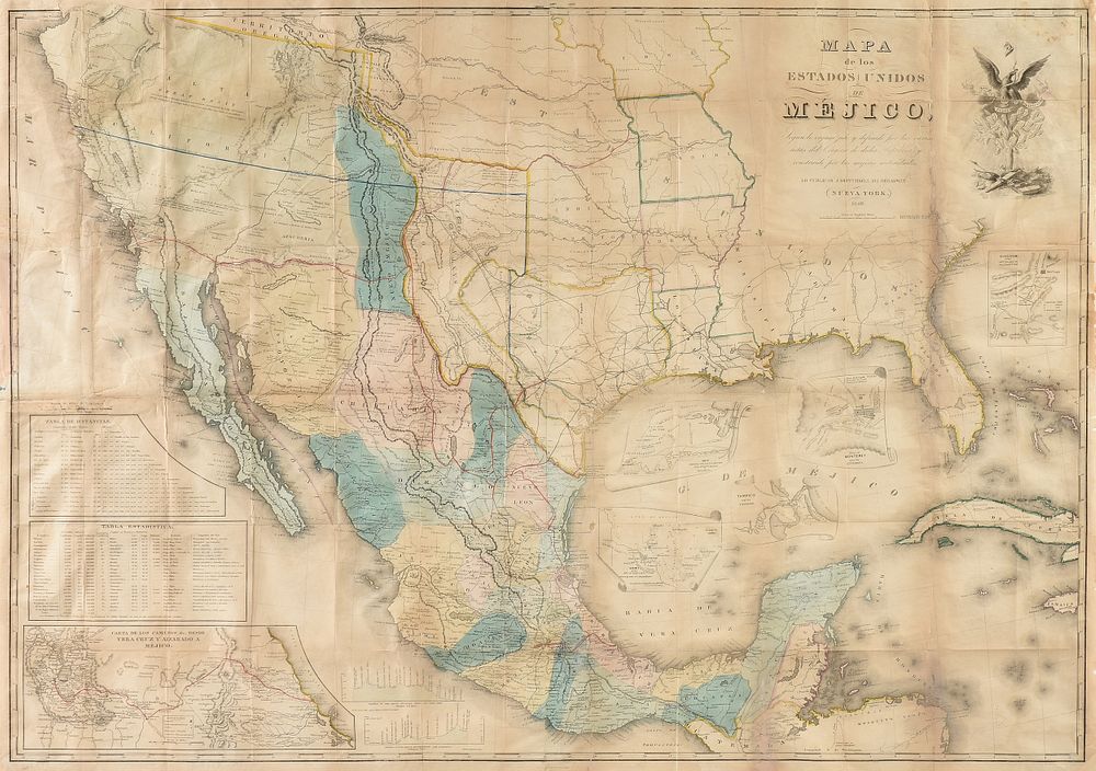 Appraisal: A LATE MEXICAN-AMERICAN WAR ERA MAP Mapa de los Estados