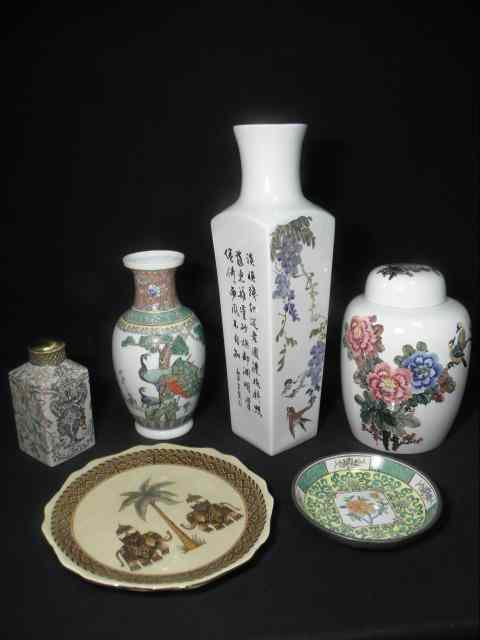 Appraisal: Lot of assorted Oriental ceramic and porcelain wares Includes a