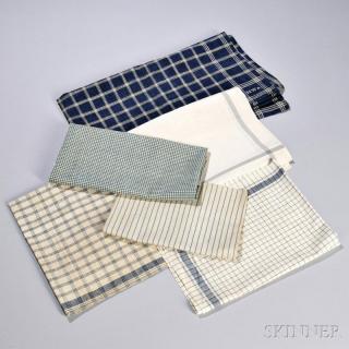 Appraisal: Six Shaker Textiles a linen hand towel or man's handkerchief