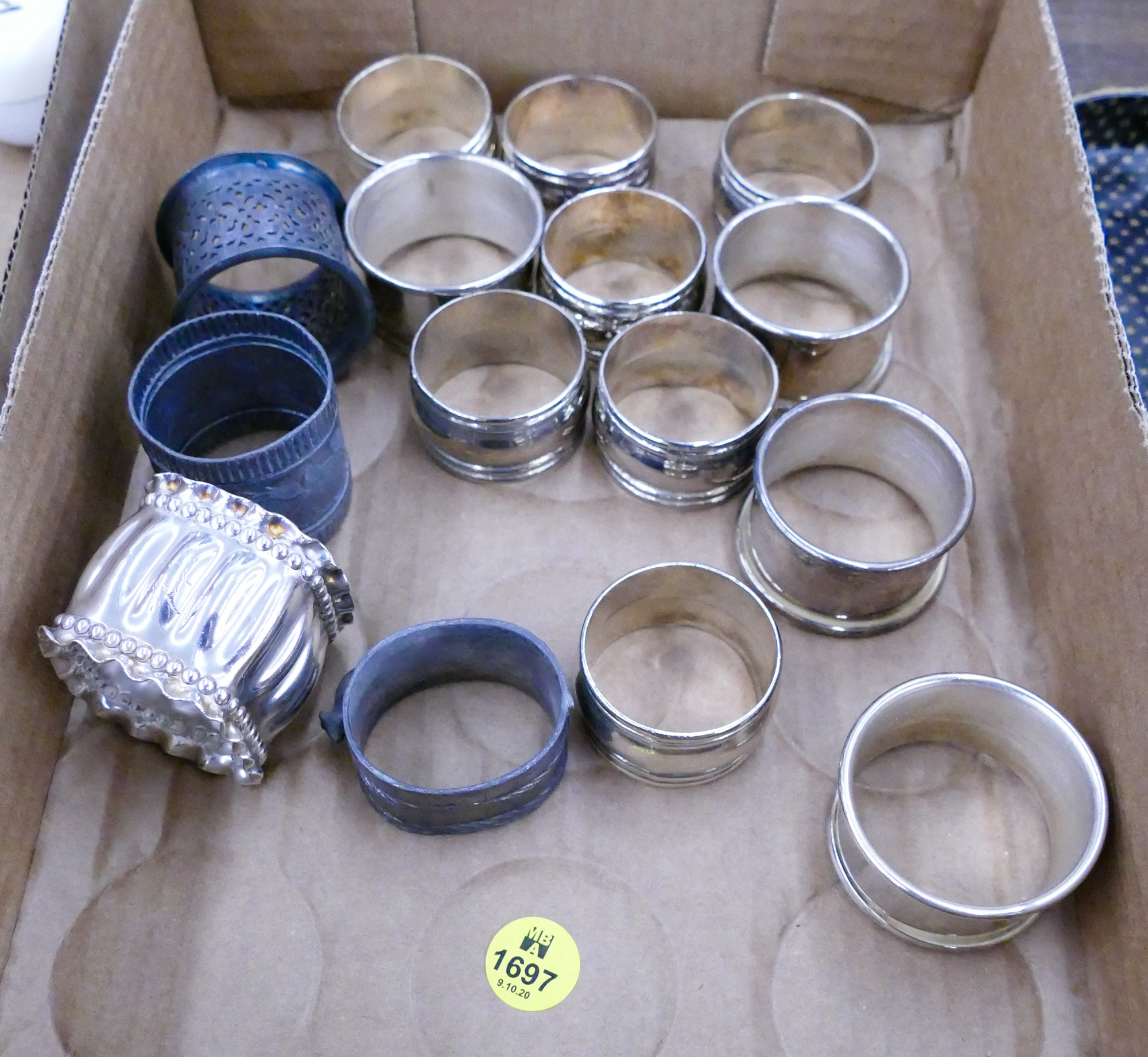 Appraisal: Box Victorian SP Napkin Rings Etc