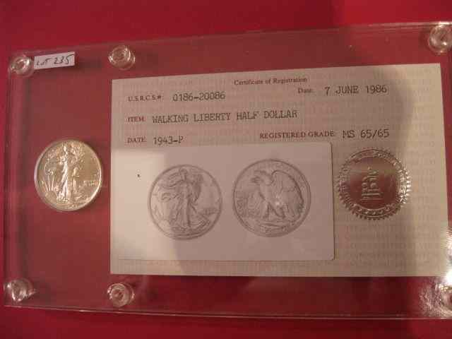 Appraisal: U S Walking Liberty Half Dollar graded MS- by U