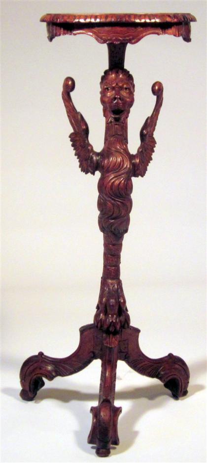 Appraisal: French carved mahogany torchere late th century