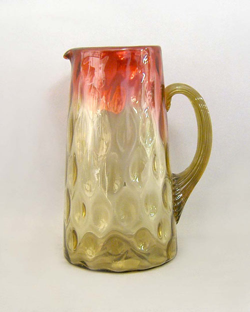 Appraisal: Amberina glass pitcher h