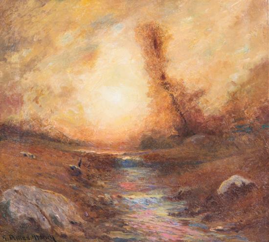 Appraisal: Sale Lot George Ames Aldrich American - Sunset oil on