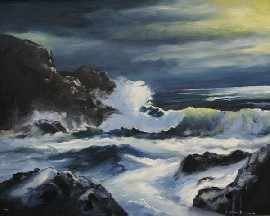 Appraisal: Ramon Ward Thompson born Seascape No circa s oil on