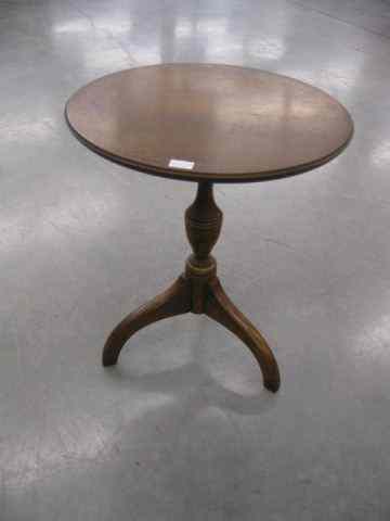 Appraisal: Hitchcock Round Top Side Table tri-footed '' diameter '' tall