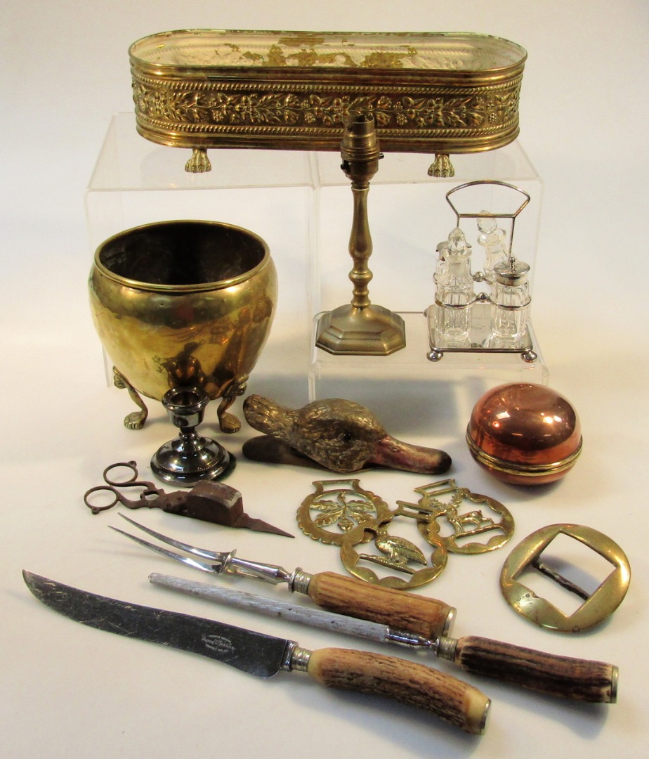 Appraisal: Various thC brass copper and other metalware to include a