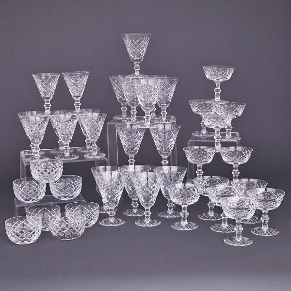 Appraisal: Waterford Adare Cut Glass Stemware th century comprising forty pieces