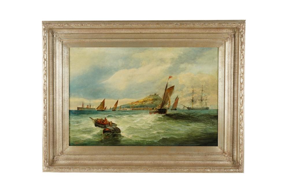 Appraisal: TH CENTURY FISHERMEN AT SEAoil on canvas signed illegibly lower