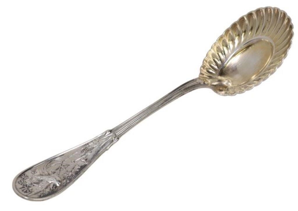 Appraisal: American sterling silver sugar shell spoon Tiffany Company in the