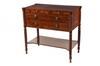 Appraisal: SERVER - American mahogany Sheraton three drawer server with cookie