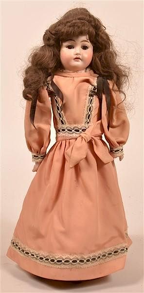 Appraisal: German Bisque Head Girl Doll German Bisque Head Girl Doll